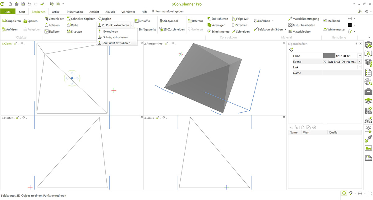 pCon.planner 8.3 - Extrudieren