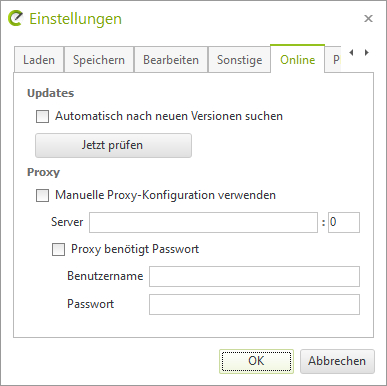 Proxy Einstellungen