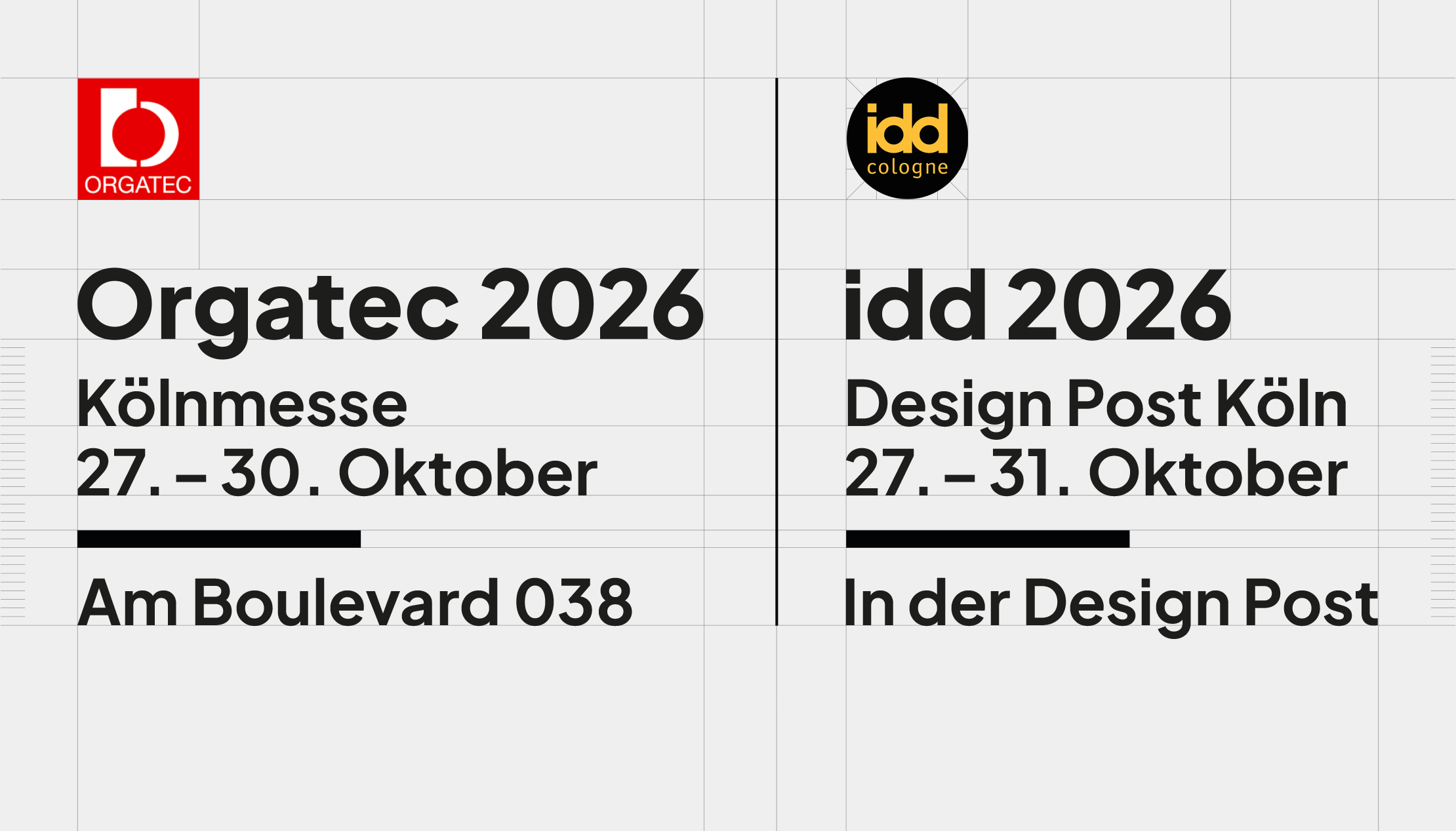 Besuchen Sie uns auf der Orgatec und idd 2026
